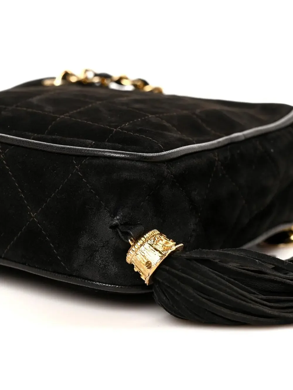 Chanel Suede Chocolate Bar Tassel #290634C85B